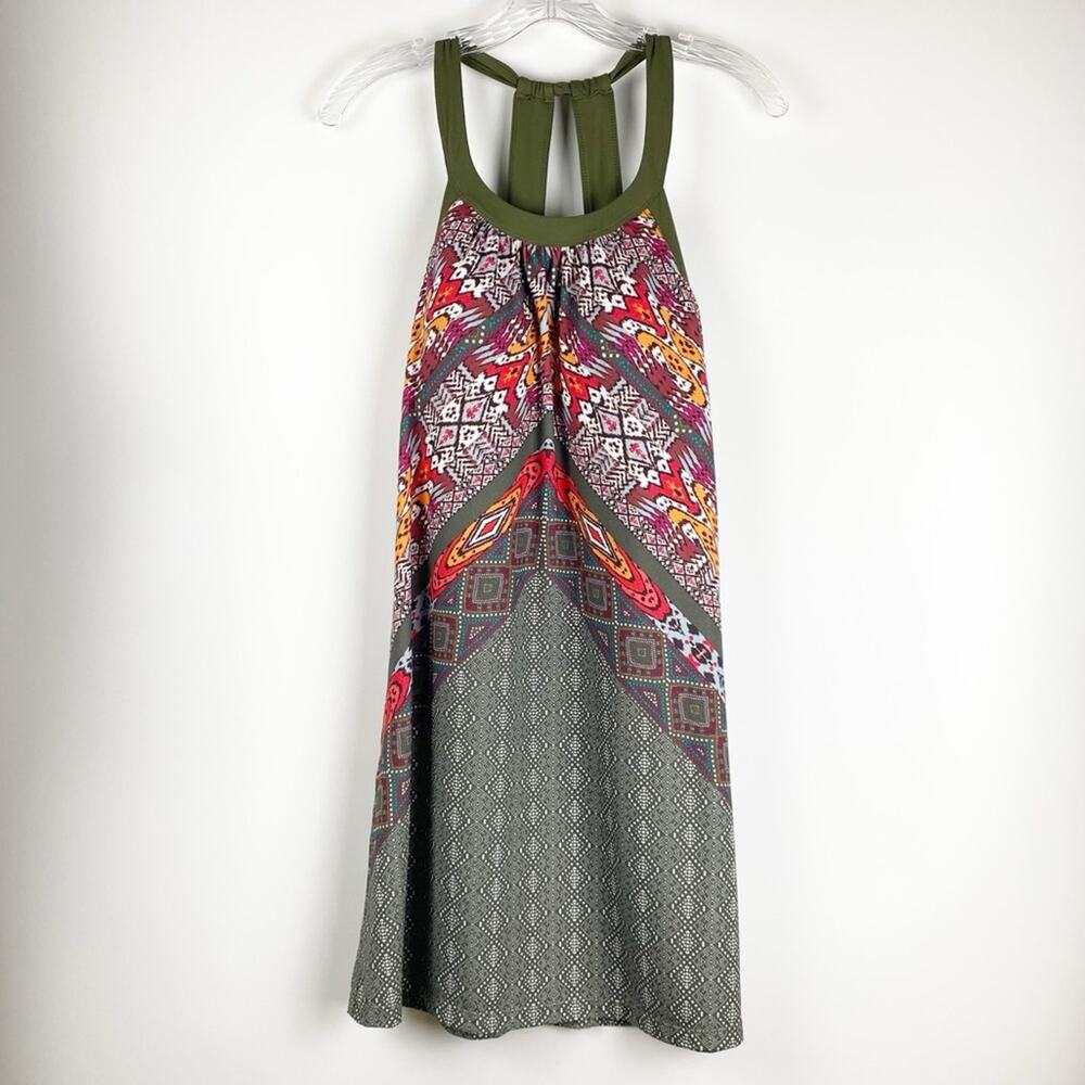 Prana Cantine Athleasure Halter Dress Cargo Marrakesh Green Women’s Size Small - Picture 3 of 10